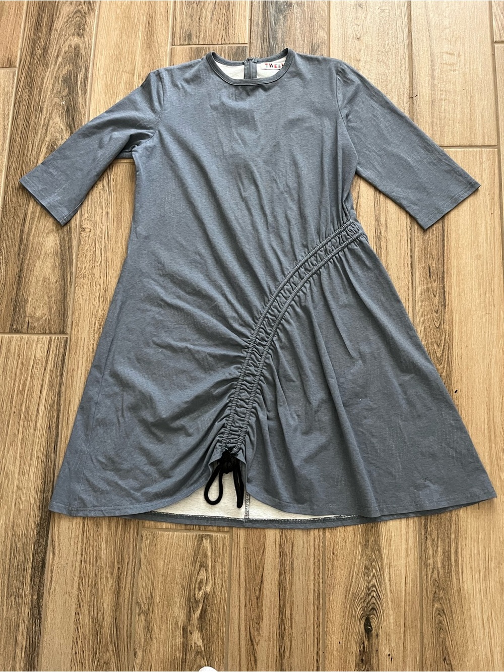TWELVE Cinched Drawstring A-Line Dress